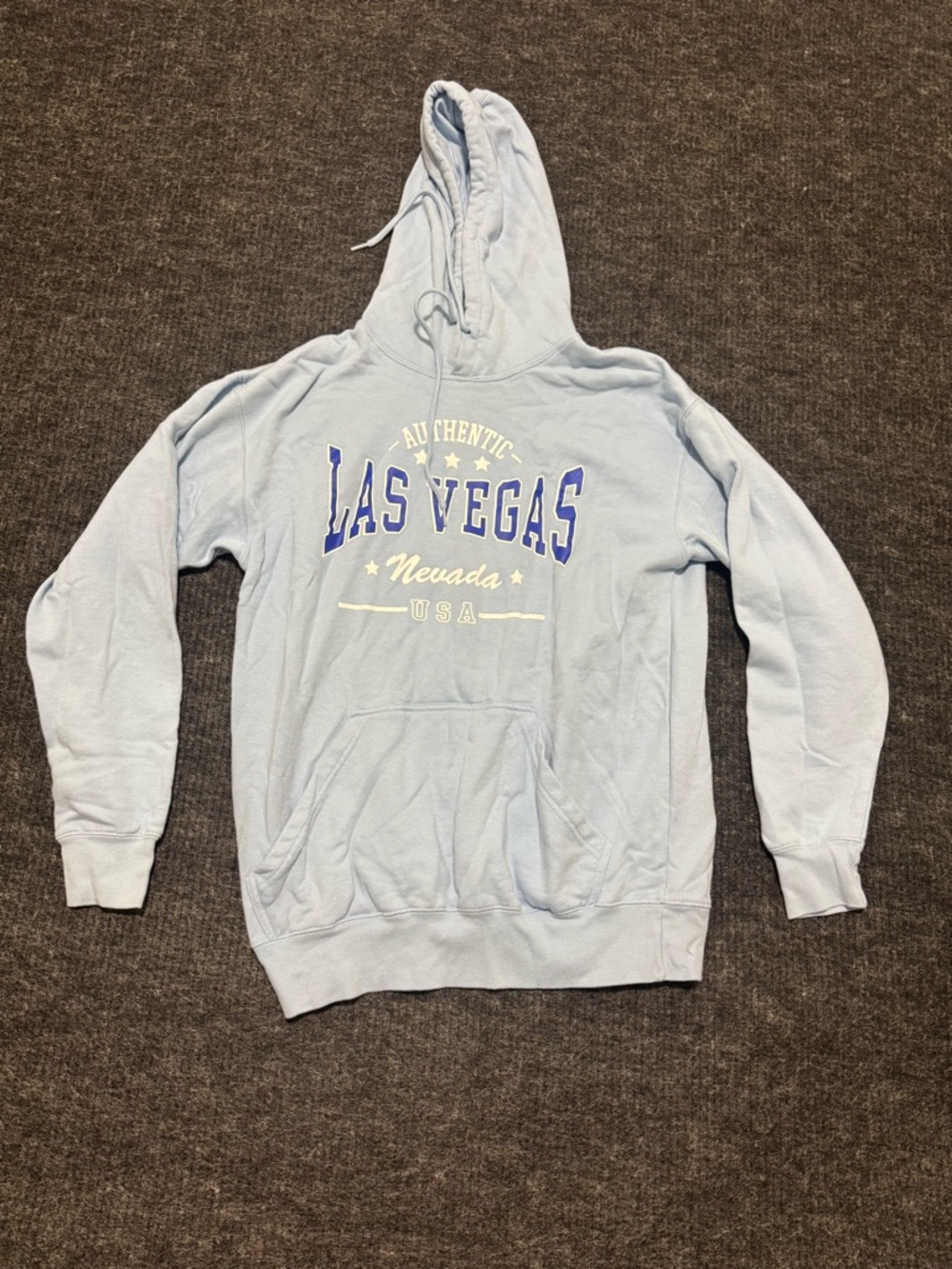 Las Vegas Nevada Graphic Hoodie - Light Blue Pullover
